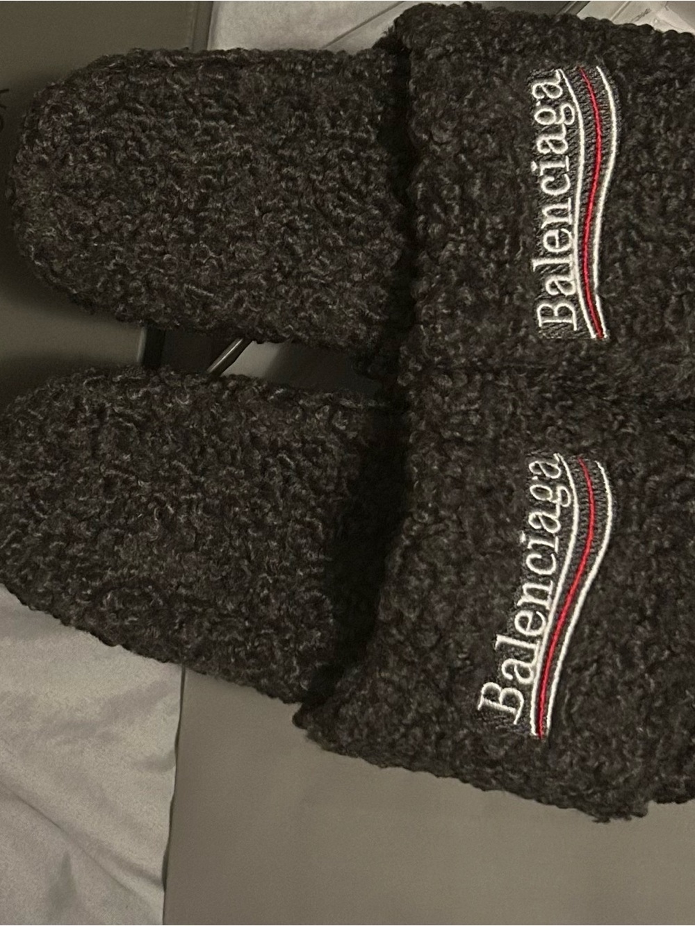 New Balenciaga Fur Slippers